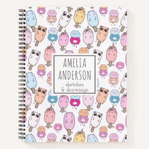 Adortable Niedliche Kawaii Farm Animals Individuel Notizblock