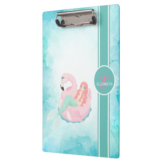 Adortable Niedliche Meerjungfrau, Seemonogramm Klemmbrett (Links)