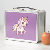 Adortable Niedliche Pastel Unicorn Metall Brotdose (Beispiel)