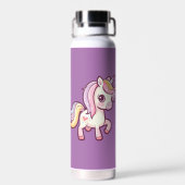 Adortable Niedliche Pastel Unicorn Trinkflasche (Rückseite)