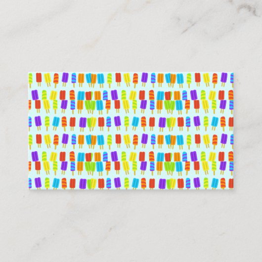 Adortable niedliche Sommerpopsikel Eisbrasse Visitenkarte (Vorderseite)