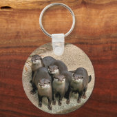 Adortable Otter Family Schlüsselanhänger (Vorderseite)