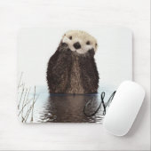 Adortable Otter Niedliches Personalisiertes Monogr Mousepad (Mit Mouse)