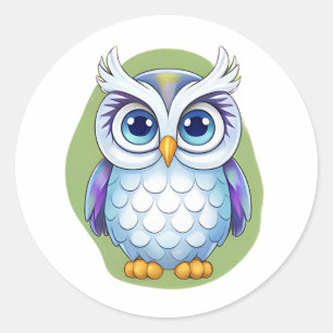 Adortable Owl Sticker - Niedlicher Cartoon Design 