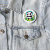 Adortable Panda, die durch ein Feld führt Button (Beispiel)
