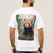Adortable Panda im Bambusgarten - Niedliche asthet T-Shirt (Rückseite)