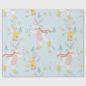 Adortable Pastel Bunny Polar Bear Il Geschenkpapier (Flach)