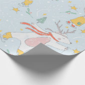 Adortable Pastel Bunny Polar Bear Il Geschenkpapier (Ecke)