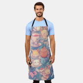 Adortable Pastel Doodle Kunst Schürze (Getragen)
