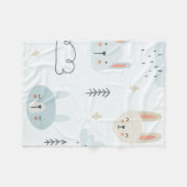 Adortable pastellfarbene Puppenkinder Fleecedecke (Vorderseite (Horizontal))