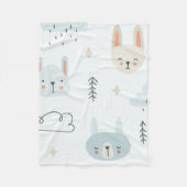 Adortable pastellfarbene Puppenkinder Fleecedecke (Vorderseite)