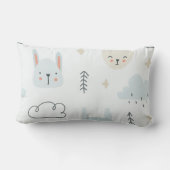 Adortable pastellfarbene Puppenkinder Lendenkissen (Rückseite)