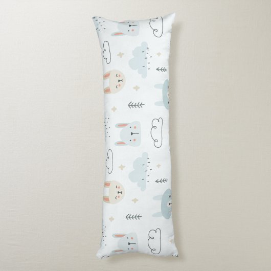 Adortable pastellfarbene Puppenkinder Seitenschläferkissen (Rückseite (Vertikal))