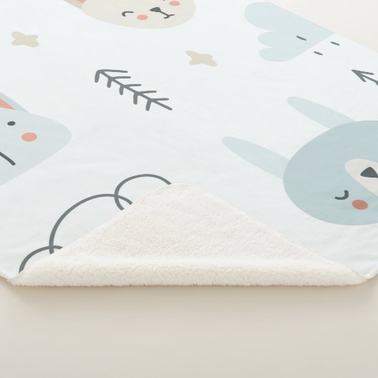 Adortable pastellfarbene Puppenkinder Sherpadecke (3/4)