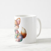 * Adortable Patchwork Dog #5 Digitale Kunst Kaffeetasse (VorderseiteRechts)