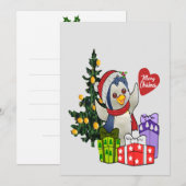 Adortable Penguin Weihnachtskarte Feiertagskarte (Vorne/Hinten)