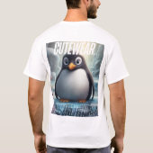 Adortable Pingui im Blumengarten - Niedliche Ästhe T-Shirt (Rückseite)