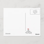 Adortable Pinguin Cupcake Topper Postkarte (Rückseite)