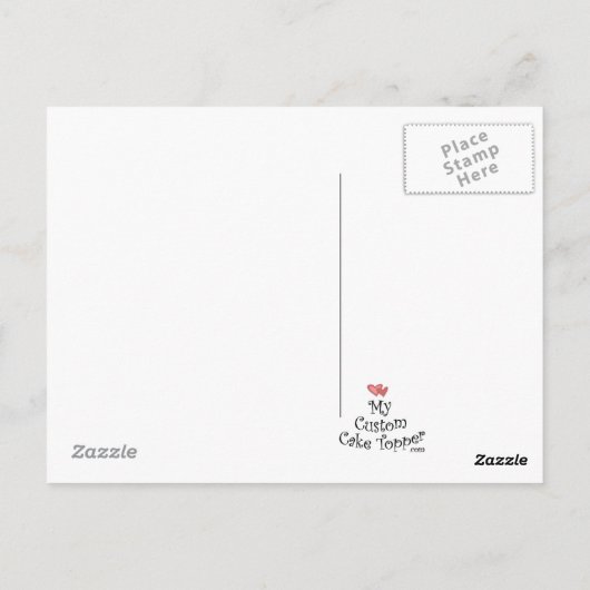 Adortable Pinguin Cupcake Topper Postkarte (Rückseite)