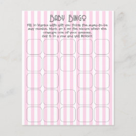 Adortable Pink Strip Bingo Game