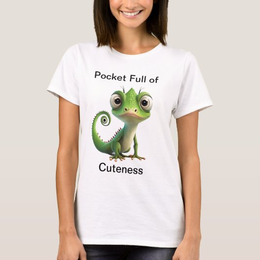 Adortable Pocket Gecko T - Shirt - Niedliches Rept (Vorderseite)