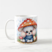 Adortable Poodle Welpe unter Pilzschirm Kaffeetasse (Links)