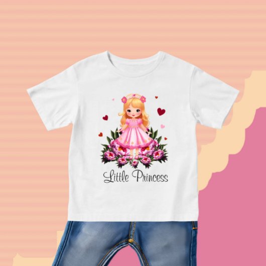Adortable Prinzessin mit Blume Baby T-shirt