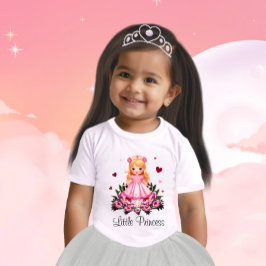 Adortable Prinzessin mit Blume Baby T-shirt