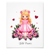 Adortable Prinzessin mit Blume Fotodruck (Vorne)