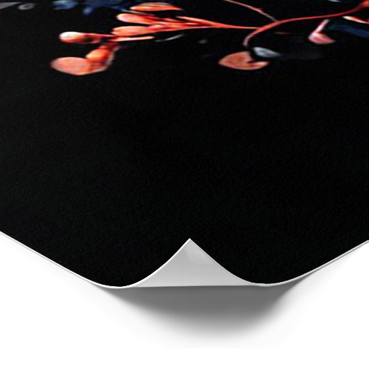 Adortable Puppies aus Schwarz und Weiß Poster (Ecke)