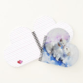 Adortable Puppy and Kitten Kiss Paint Spritzer Notizblock (Innenseite)