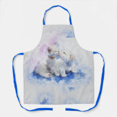 Adortable Puppy and Kitten Kiss Paint Spritzer Schürze (Vorderseite)