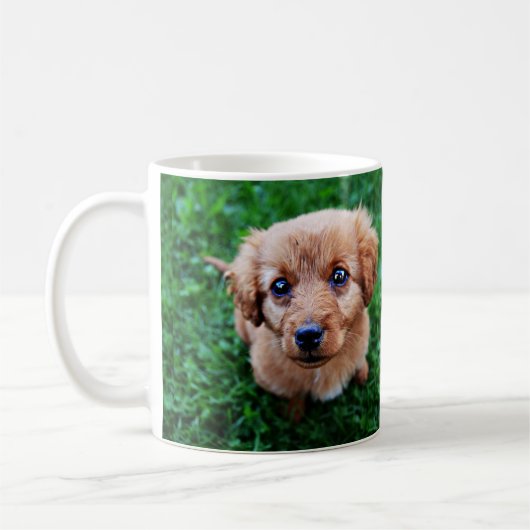 Adortable Puppy Foto Kaffeetasse (Links)