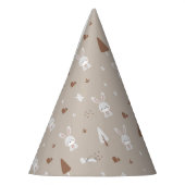 Adortable Rabbit Kids Pattern Party Hat Partyhütchen (Links)