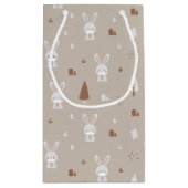 Adortable Rabbit Pattern Geschenktasche Kleine Geschenktüte (Rückseite)