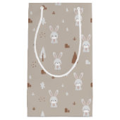 Adortable Rabbit Pattern Geschenktasche Kleine Geschenktüte (Vorderseite)