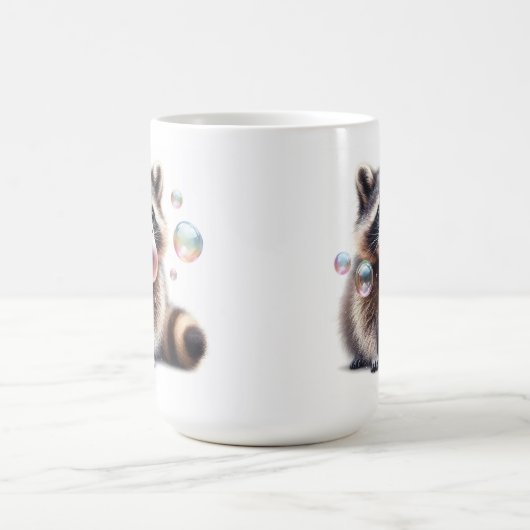 Adortable Raccoon Blasble Gum Kaffeetasse (Mittel)