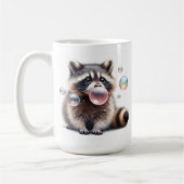 Adortable Raccoon Blasble Gum Kaffeetasse (Links)