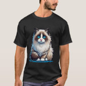 Adortable Ragdoll Cat Design T-Shirt (Vorderseite)