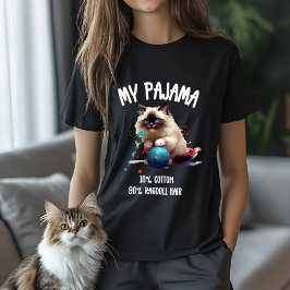 Adortable Ragdoll Cat Pajama Design für Katzen Lie T-Shirt