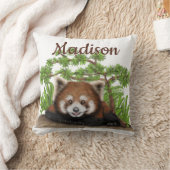 Adortable Red Panda Personalisiert Throw Kissen (Decke)