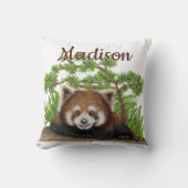 Adortable Red Panda Personalisiert Throw Kissen (Vorderseite)