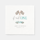 Adortable Retro Race Car Papier Napkin Serviette (Vorderseite)