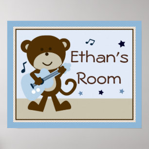 Adortable Rockstar/Monkey Rocker Poster/Print Poster