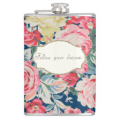 Adortable romantische Blume - Motivierend Botschaf Flachmann (Vorderseite)