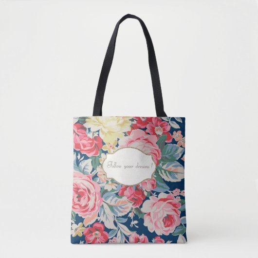 Adortable romantische Blume - Motivierend Botschaf Tasche (Vorderseite)