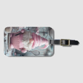 Adortable rosa Backen Gnome Cupcake Gepäckanhänger (Vorderseite (Horizontal))