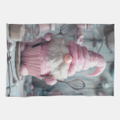 Adortable rosa Backen Gnome Cupcake Geschirrtuch (Horizontal)