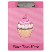 Adortable rosa Cupcake mit Cherry Clipboard Klemmbrett (Vorderseite)
