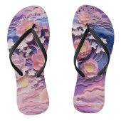 Adortable rosa Lila Pastelfarben, florales Cutout Badesandalen (Fußbett)